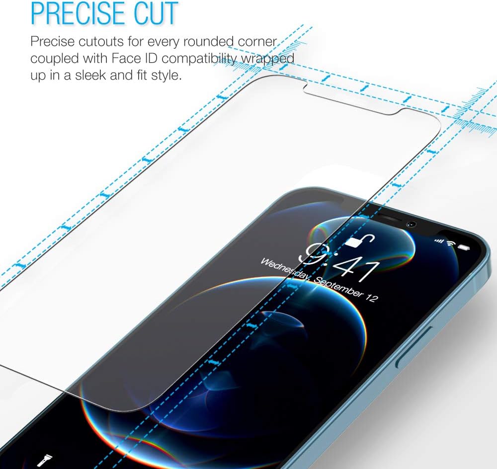 iPhone 12/12 Pro Screen Protector Maxboost 3 Pack Tempered Glass 6.1-inch