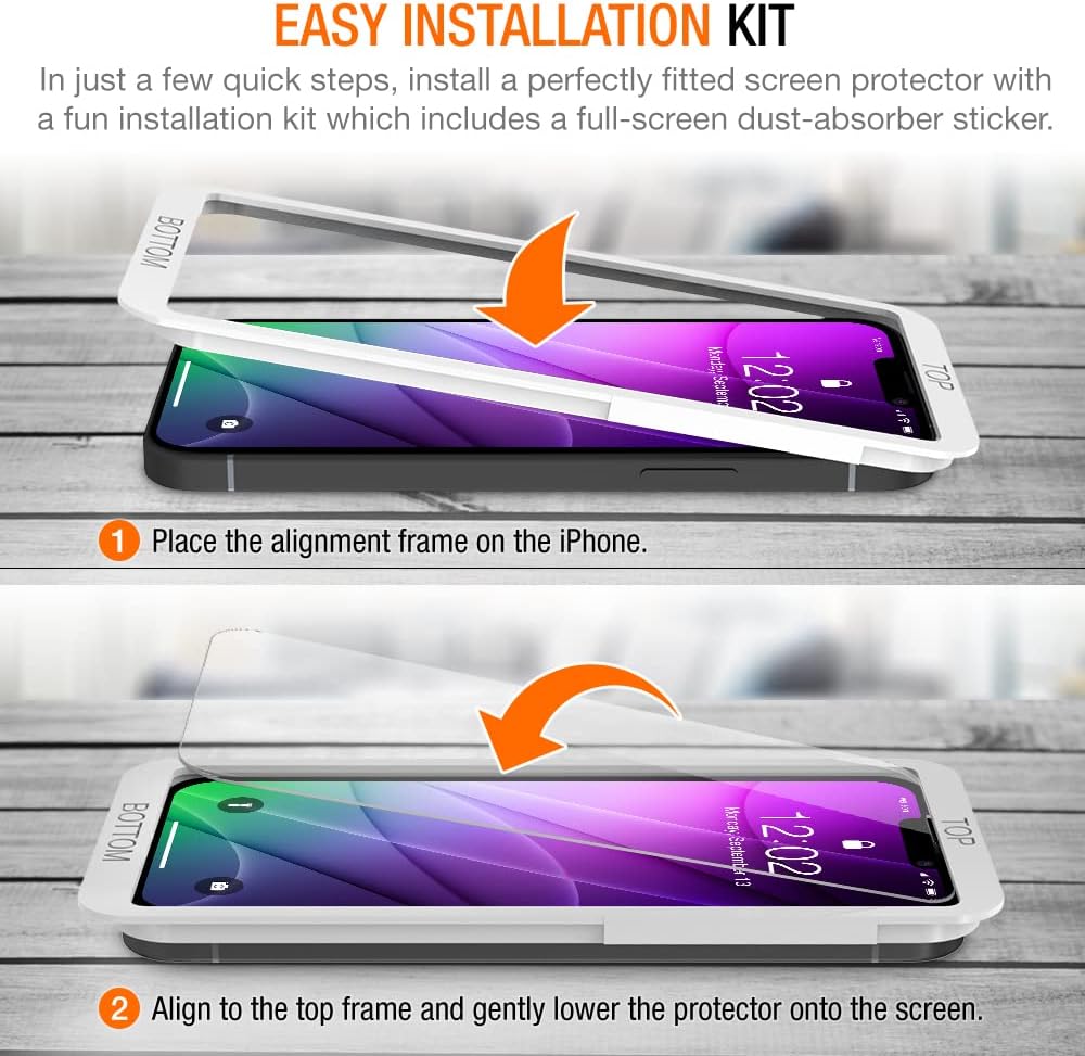 iPhone 13/13 Pro Trianium Premium Glass Screen Protector 3 Pack [Alignment Case Tool Included]